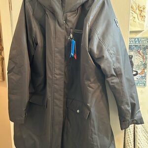 Columbia Black parka with Hood NWT
